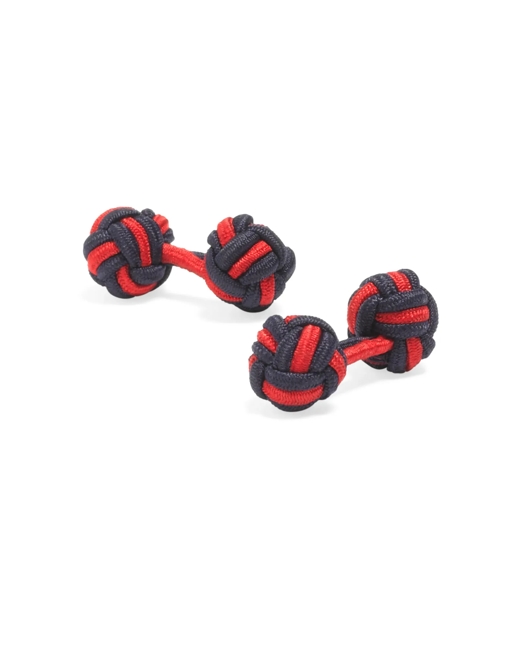 Knot Cuff Links - Navy-Red