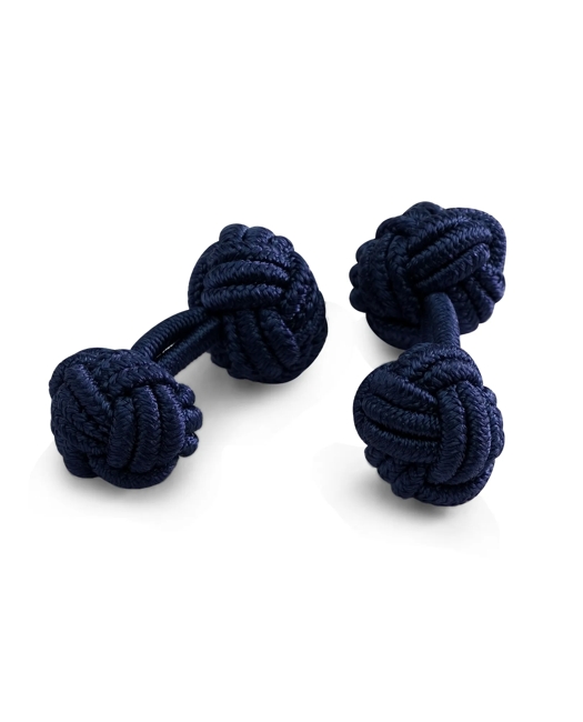 Knot Cuff Links - Navy