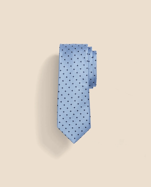 Silk Dot Tie - Light Blue