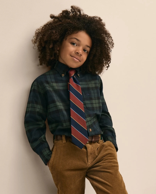 Cotton Flannel Tartan Sport Shirt