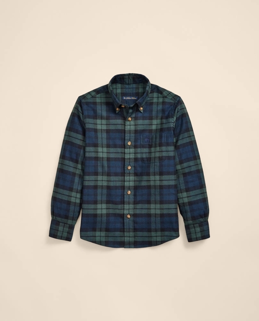 Cotton Flannel Tartan Sport Shirt