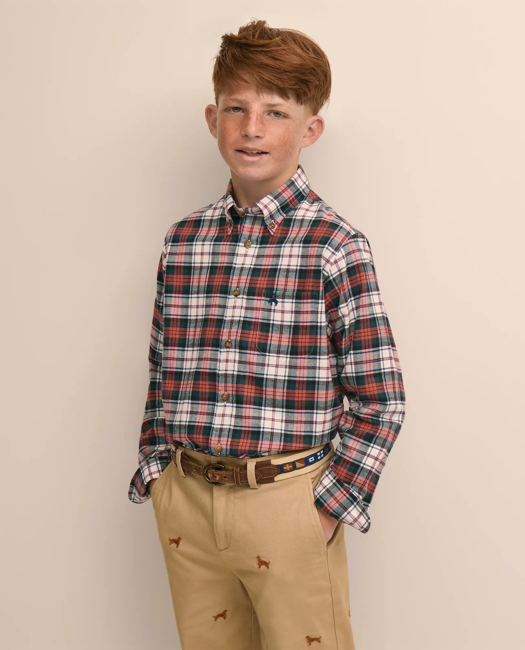 Cotton Flannel Tartan Sport Shirt