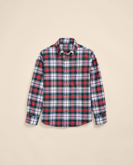Cotton Flannel Tartan Sport Shirt