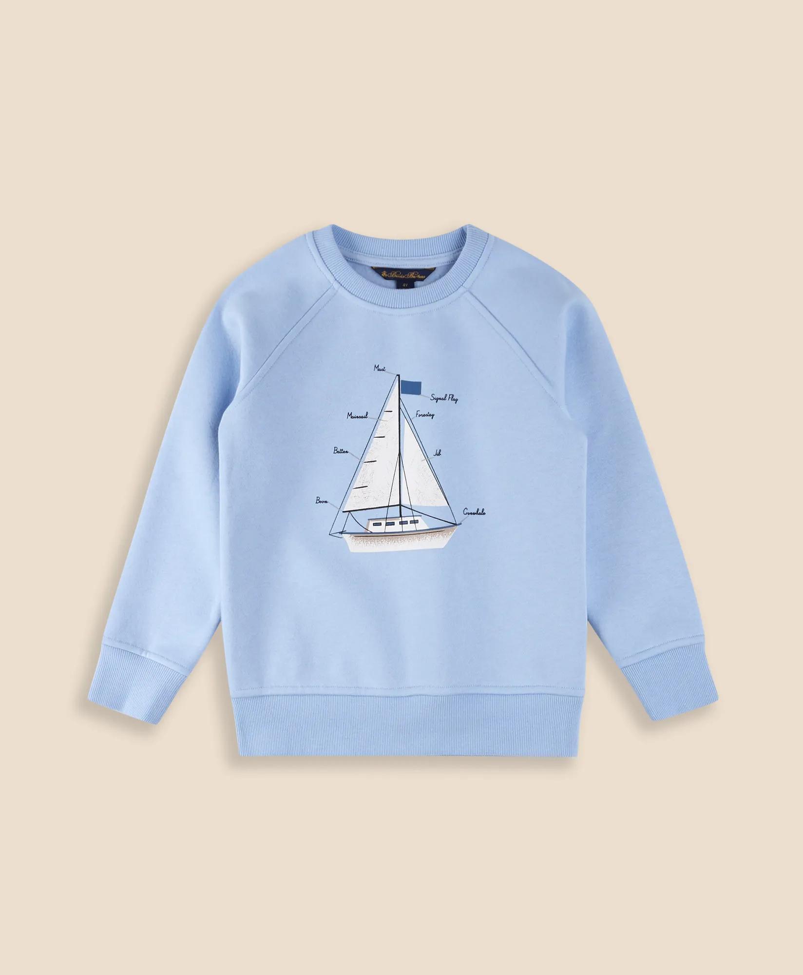 Sailboat Sweatshirt - Light Blue