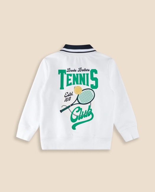 Point Collar Tennis-Graphic Sweatshirt