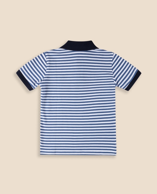 Striped Pique Polo Shirt