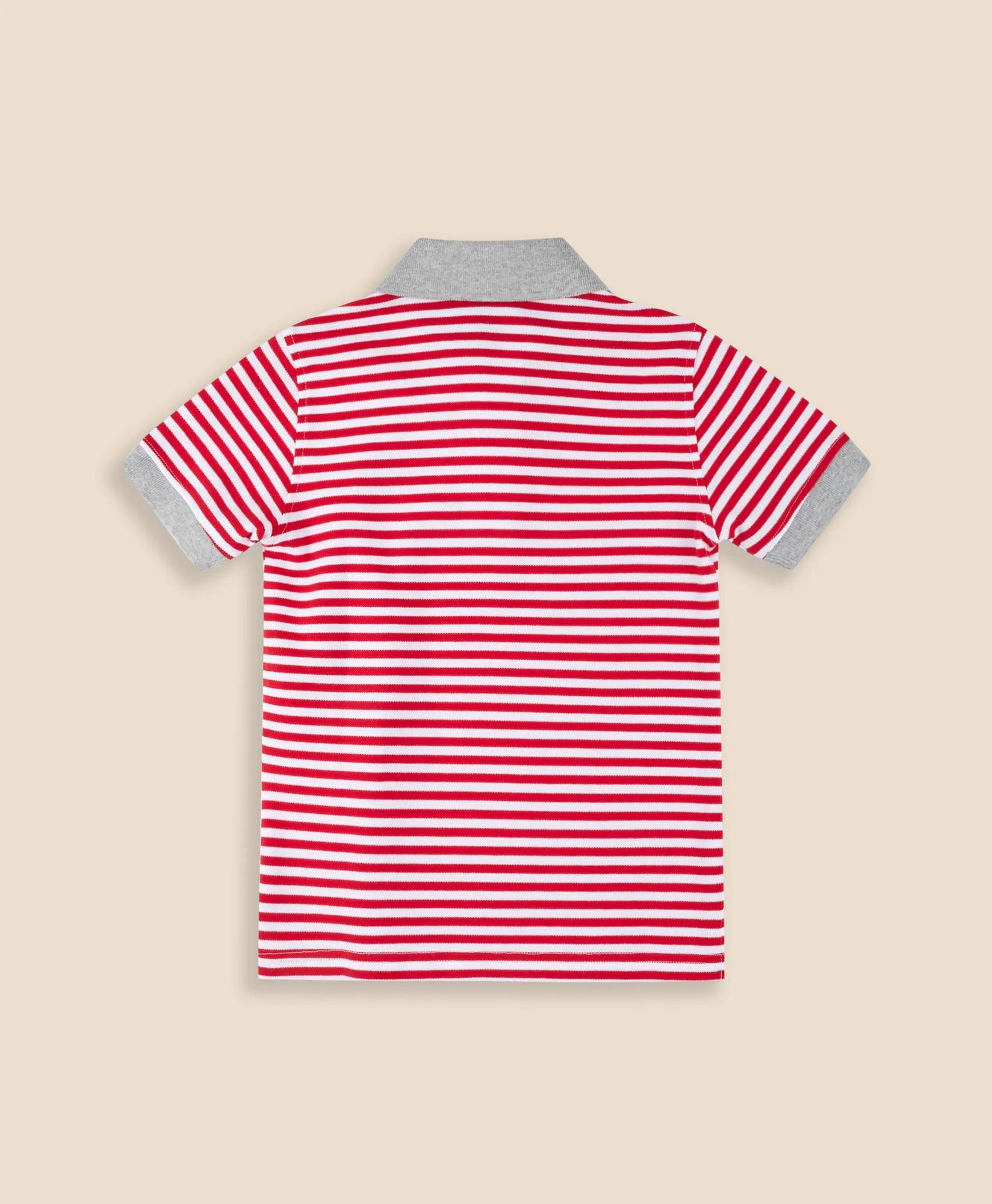 Striped Pique Polo Shirt