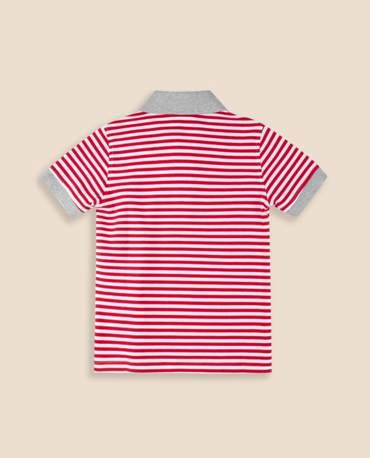 Striped Pique Polo Shirt