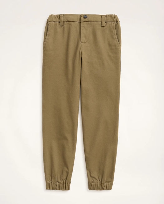 Stretch Cotton Twill Jogger Pants