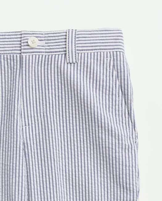 Stretch Cotton Seersucker Pants