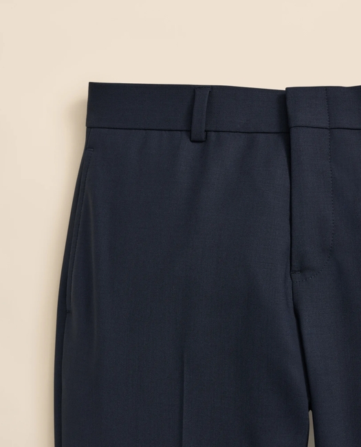 Prep Plain-Front Wool Suit Pants