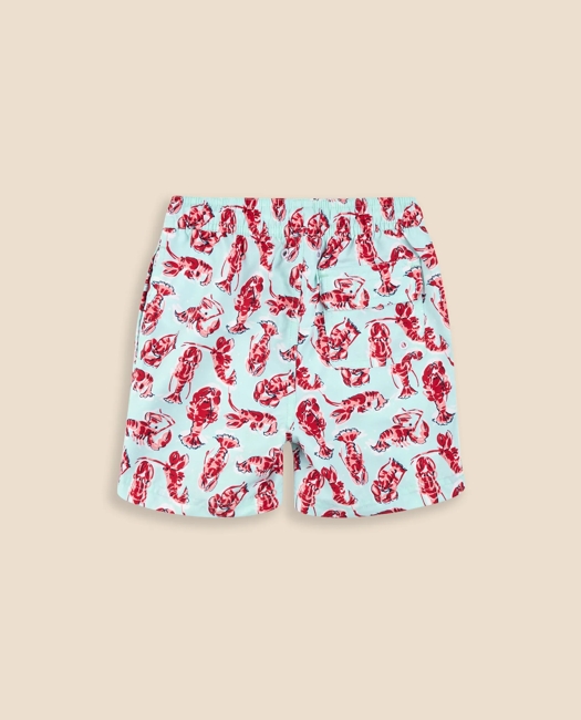 Lobster Print Swim Trunks