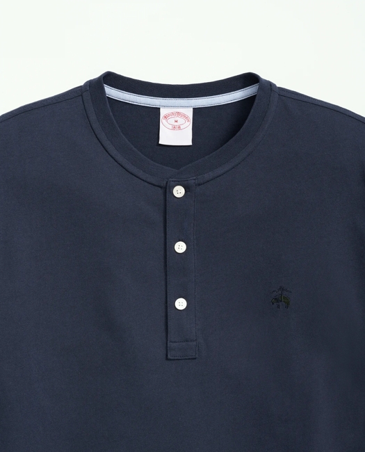 Cotton Henley Long-Sleeve T-Shirt