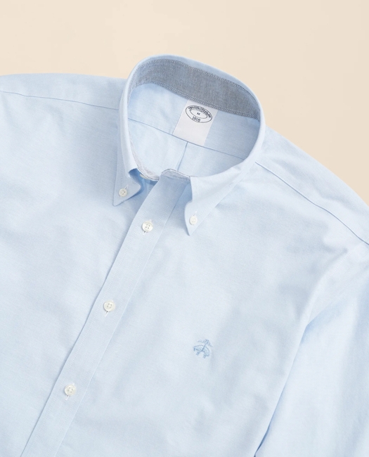 Stretch Non-Iron Oxford Button-Down Collar Sport Shirt - Blue