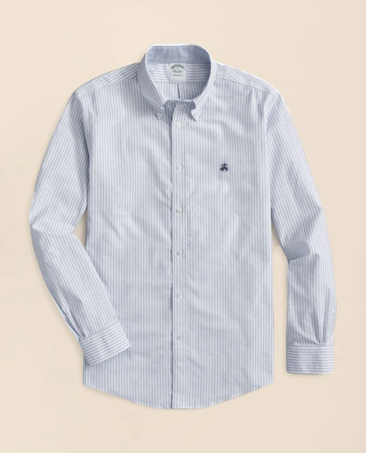 Stretch Non-Iron Oxford Button-Down Collar, Bengal Stripe Sport Shirt