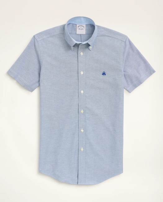 Stretch Non-Iron Oxford Button-Down Collar Short-Sleeve Sport Shirt - Sodalite