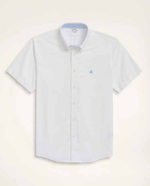 Stretch Non-Iron Oxford Button-Down Collar Short-Sleeve Sport Shirt