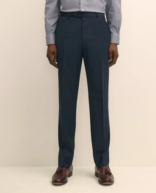 Classic-Fit Stretch Wool Blend Multi-Pinstripe Suit Pants