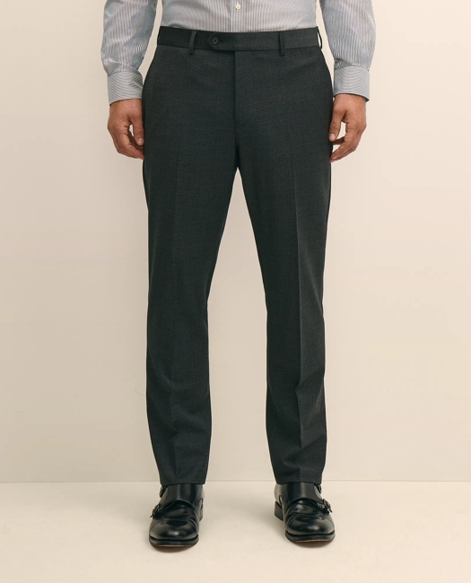 Classic-Fit Stretch Wool Blend Mini-Houndstooth Suit Pants