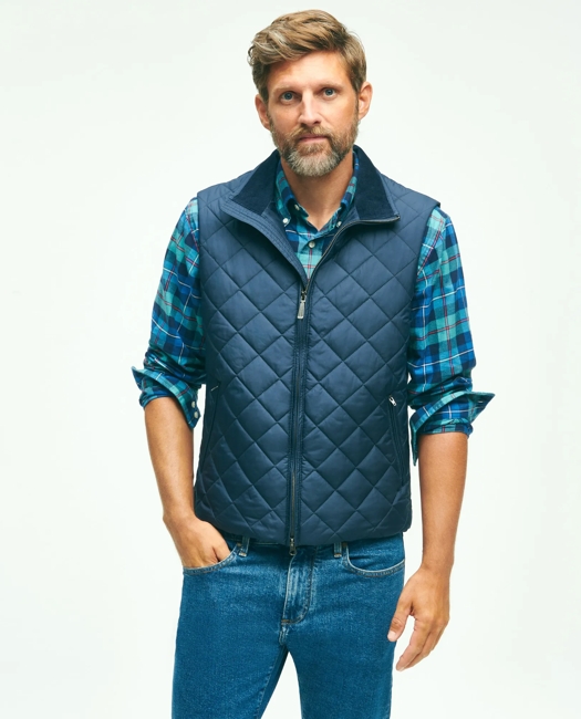 Water Repellent Diamond Quilted Vest