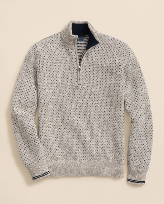 Merino-Wool Blend 1818 Dot Half-Zip Sweater