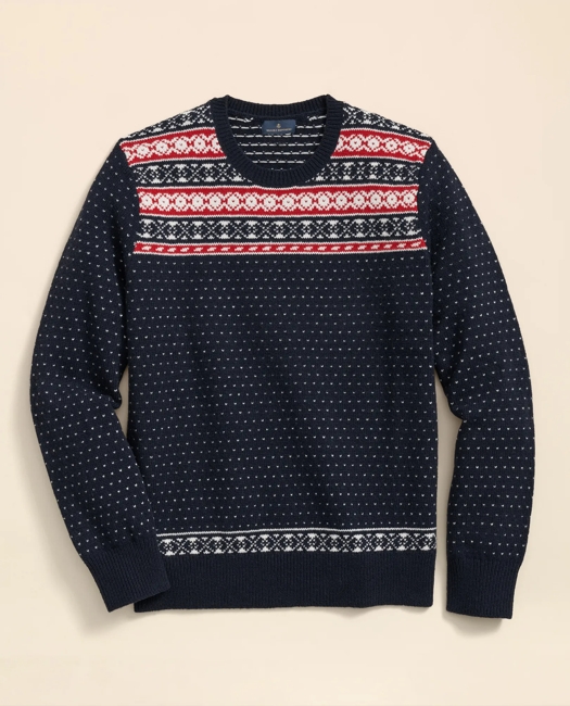Merino-Wool Blend Fair Isle Sweater