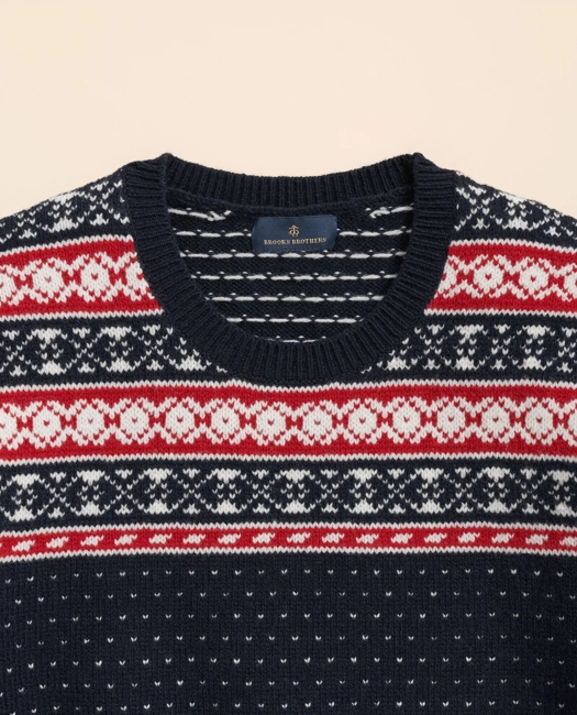 Merino-Wool Blend Fair Isle Sweater