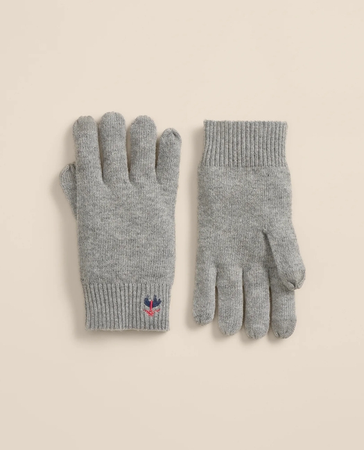 Wool-Cashmere Blend Knit Touchscreen Gloves