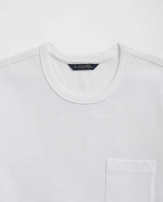 Pique T-Shirt in Garment-Washed Supima Cotton
