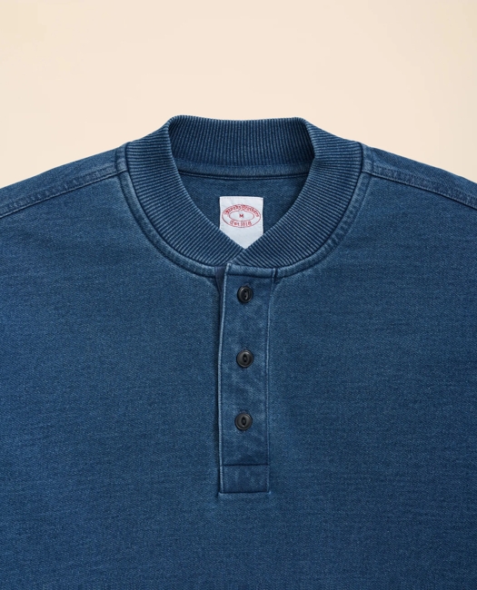 Cotton Blend Baseball Collar Sweatshirt