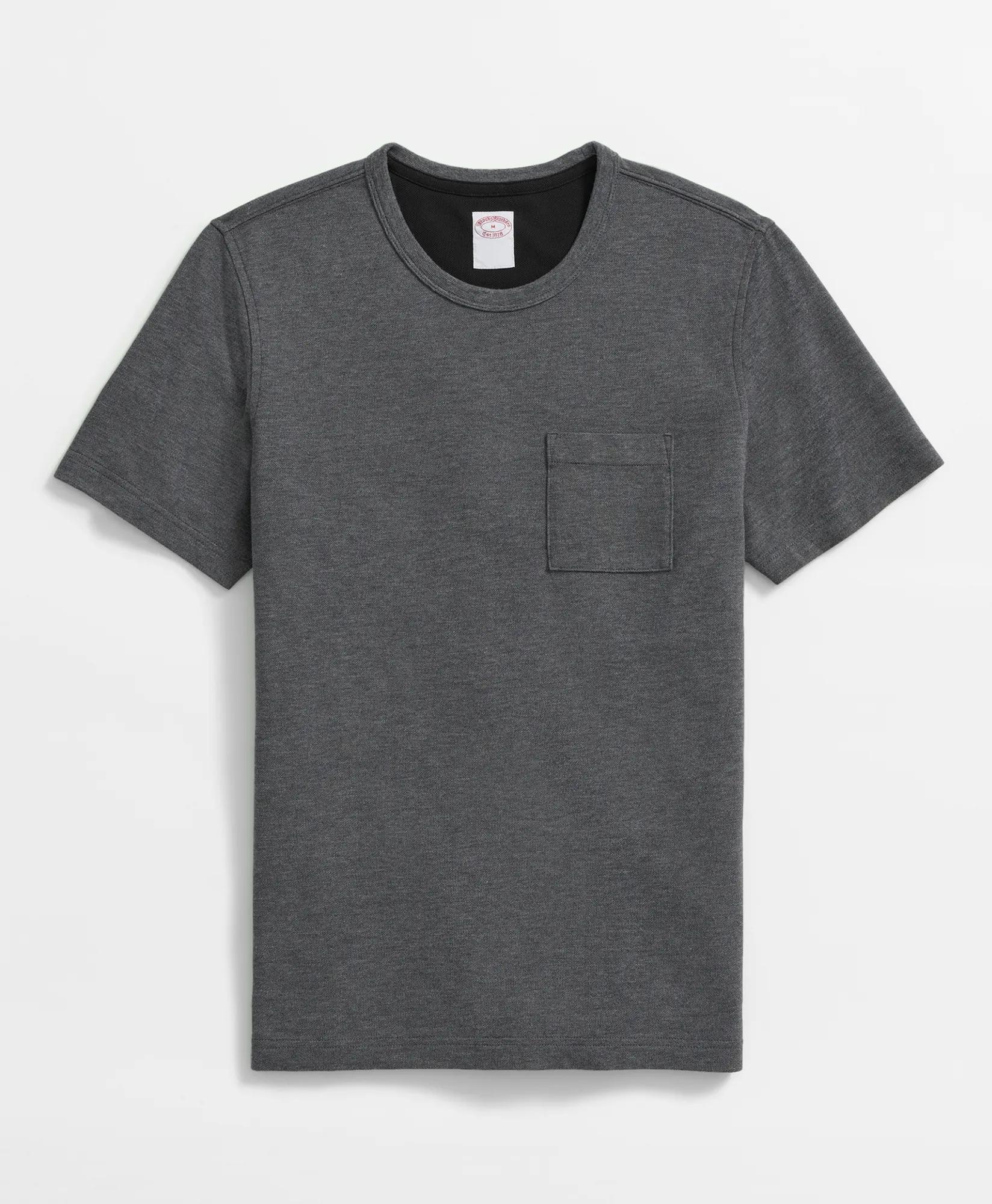 Pique T-Shirt in Garment-Washed Supima Cotton