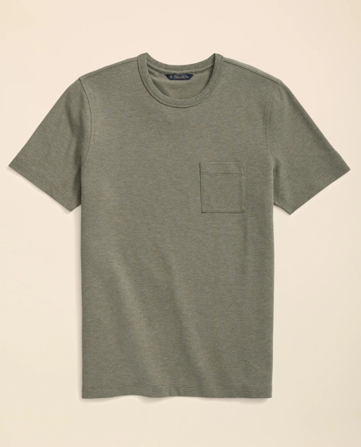 Pique T-Shirt in Garment-Washed Supima Cotton