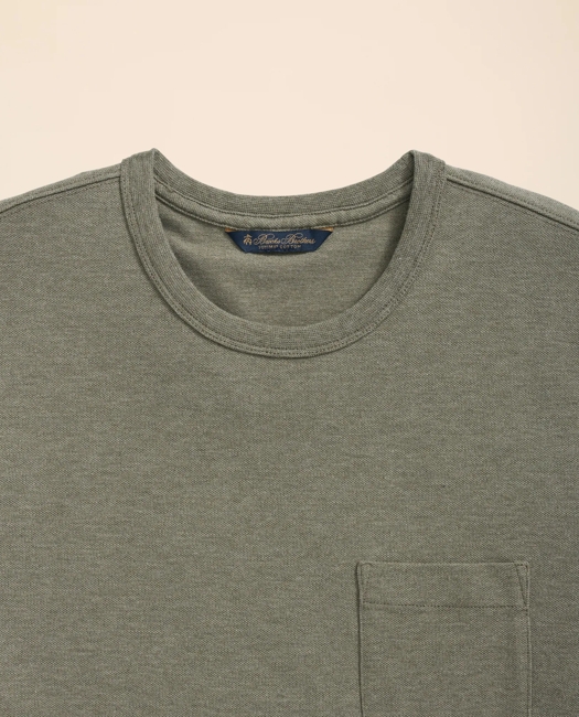 Pique T-Shirt in Garment-Washed Supima Cotton