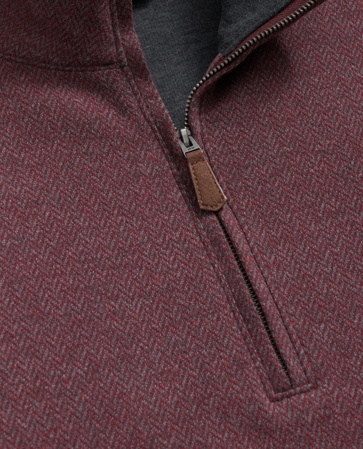 Cotton Herringbone Quarter-Zip