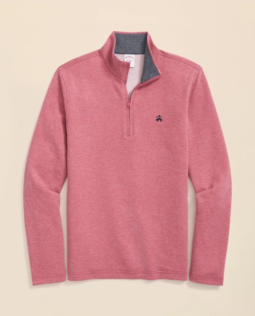 Cotton Blend Pique Half-Zip Shirt