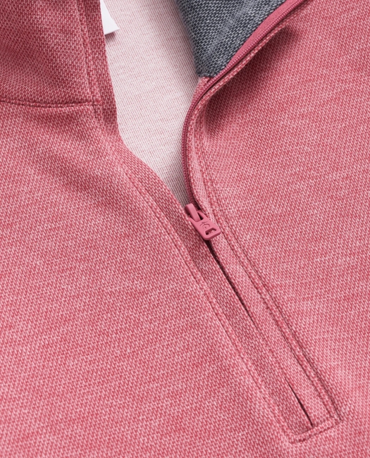 Cotton Blend Pique Half-Zip Shirt