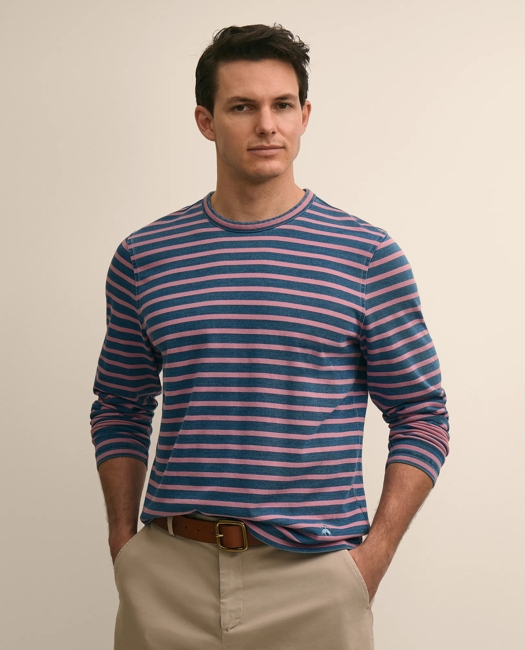 Cotton Heavyweight Mariner Stripe Long-Sleeve T-Shirt