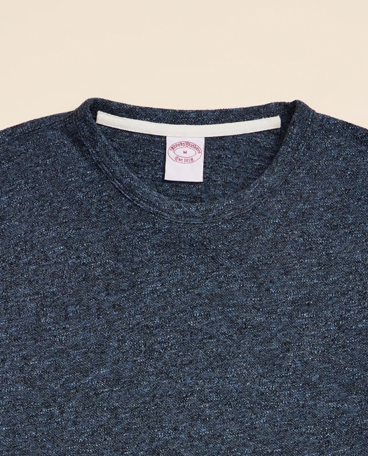 Cotton-Linen Pique T-Shirt - Navy