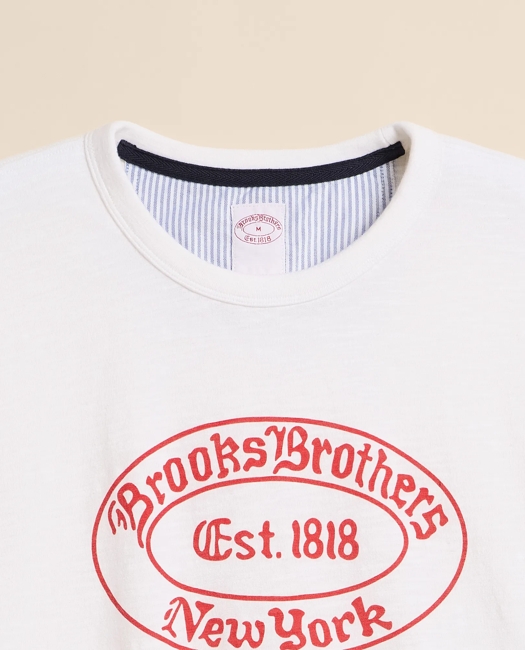 Cotton Slub Knit Graphic T-Shirt