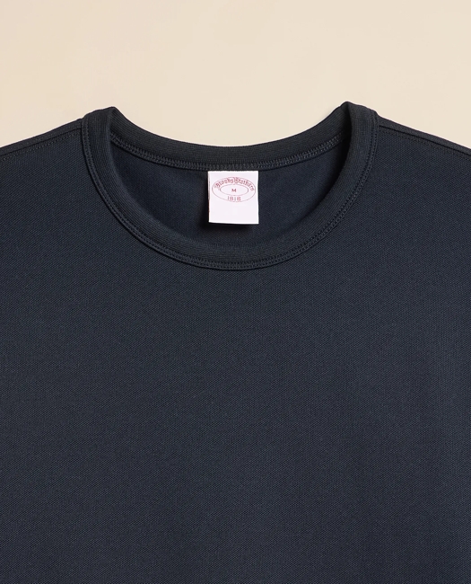 Supima Cotton Pique T-Shirt - Navy