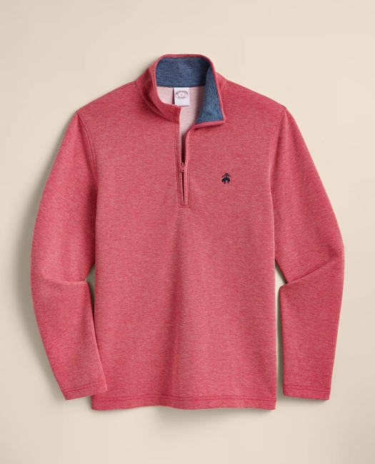 Image of Cotton Blend Pique Quarter-Zip