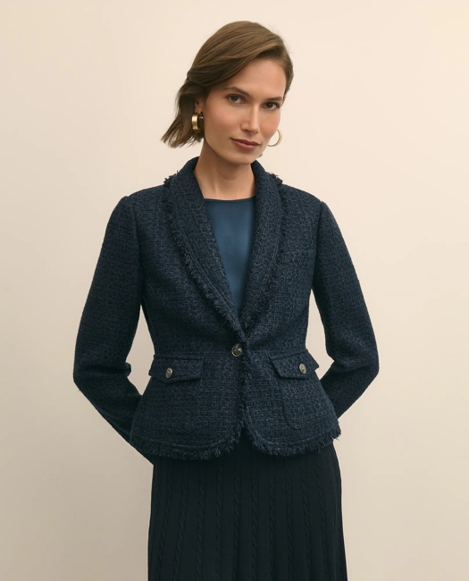 Fringed Boucle Jacket