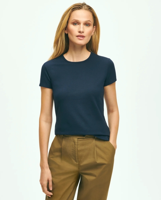 Elevated Cotton Modal Pique T-Shirt