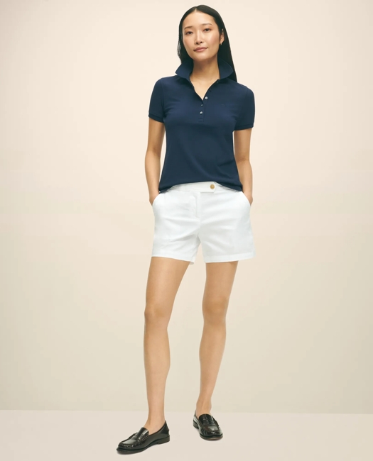 Supima Cotton Pique Polo Shirt - Navy