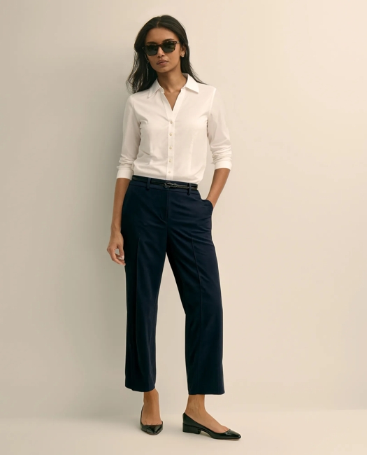 Cropped Wide-Leg Advantage Chino Pants - Navy