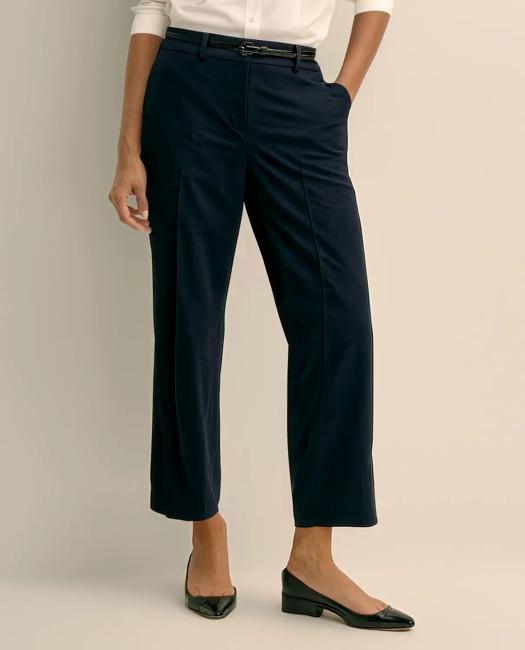 Cropped Wide-Leg Advantage Chino Pants - Navy