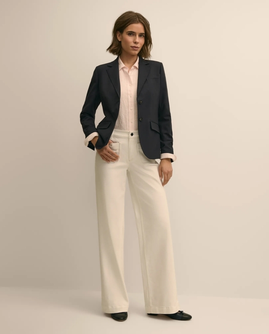 Classic Fit Linen Stripe Shirt - Light Pink