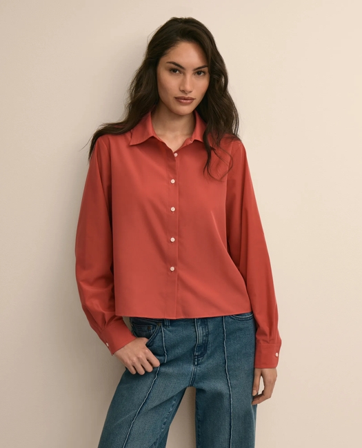 The Cropped Back-Pleat Shirt