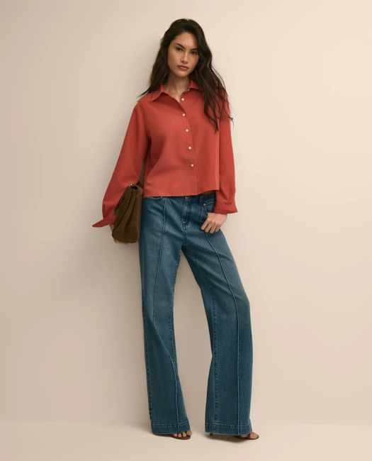 The Cropped Back-Pleat Shirt