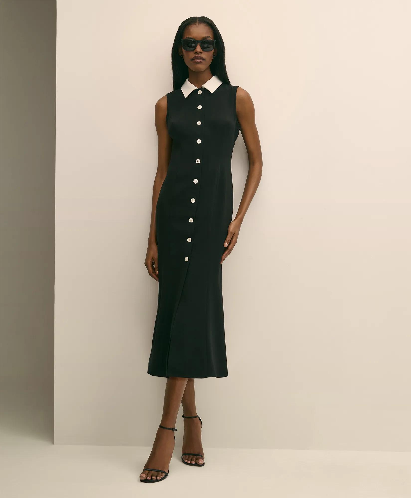 Sleeveless Shirt Dress